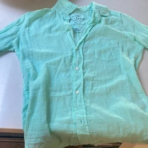 Frank & Eileen green linen shirt (size xs).